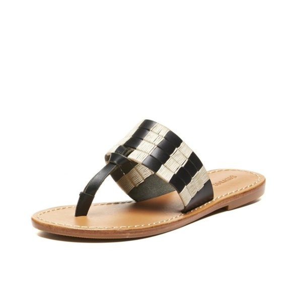 Soludos Multi Band Leather Thong Sandal - Picture 1 of 5